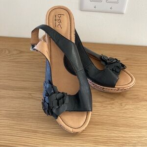 BOC Black Slingback Open Toe Sandals